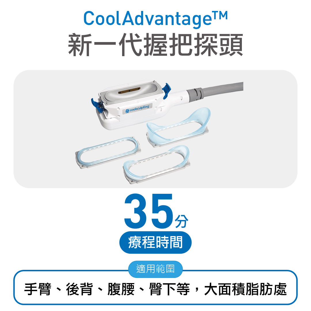 Coolsculpting 酷塑冷凍減脂探頭適用部位