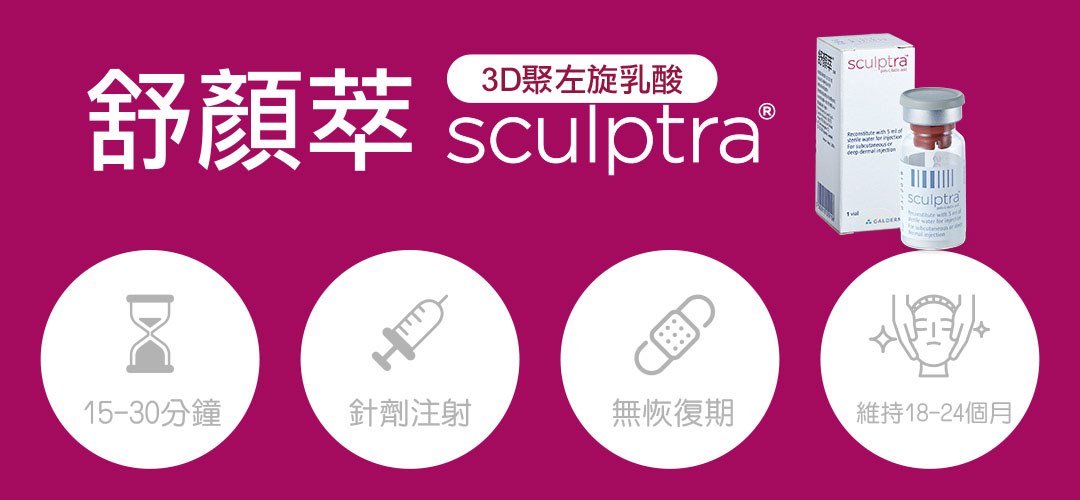 舒顏萃Sculptra(3D聚左旋乳酸)童顏針療程說明
